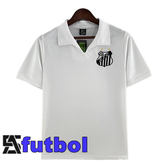 Camisetas De Futbol Santos FC Retro Primera Bianco 1970