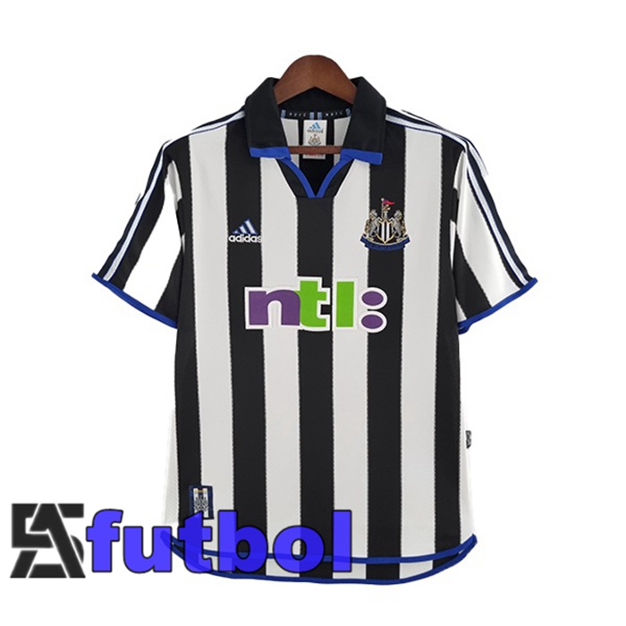 Camisetas De Futbol Newcastle United Primera Retro Negro Blanco 2000-2001