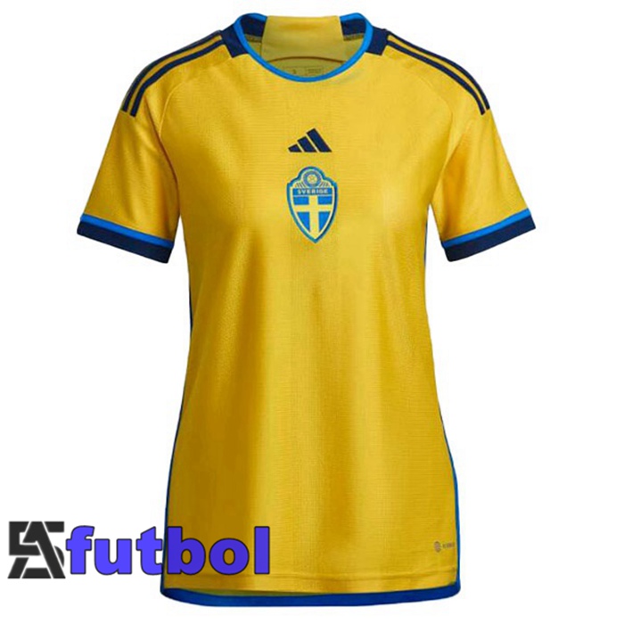 Camisetas De Futbol Suecia Mujer Primera Amarillo 22/23