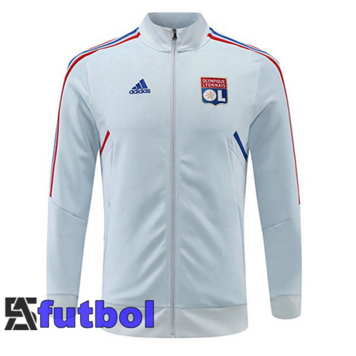 Chaquetas Futbol Lyon OL Azul Gris 22/23