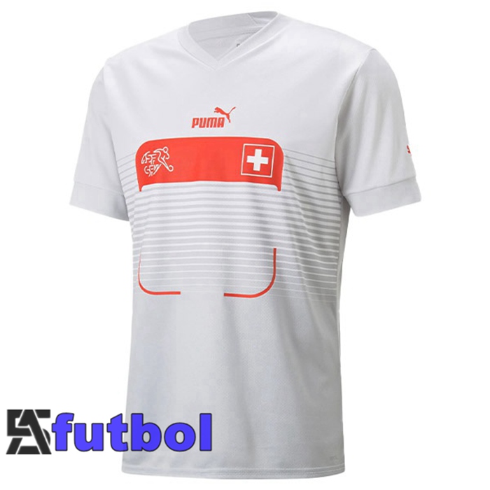Camisetas De Futbol Suiza Segunda Blanco Copa del mundo 2022