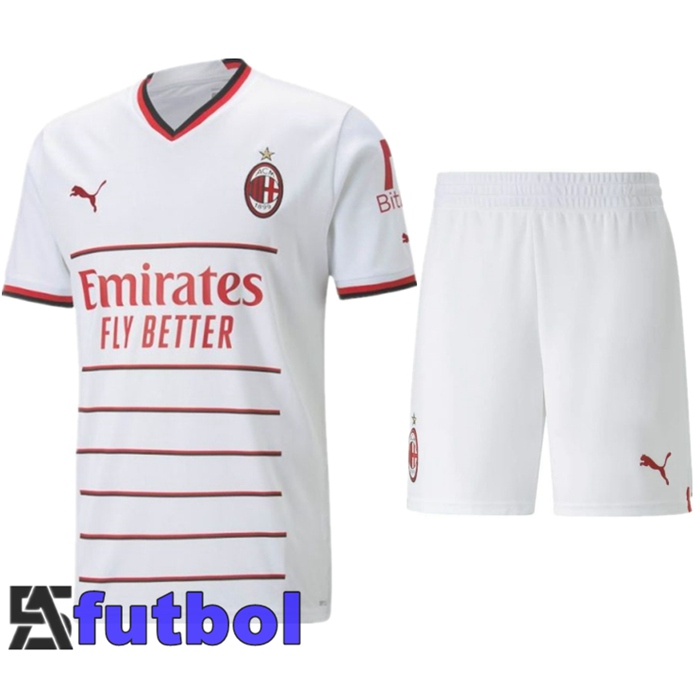 Camisetas De Futbol AC Milan Segunda + Cortos 2022/2023