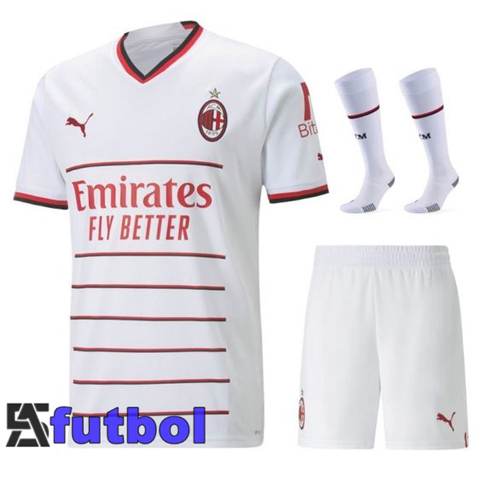 Camisetas De Futbol AC Milan Segunda (Cortos + Pantalones) 2022/2023
