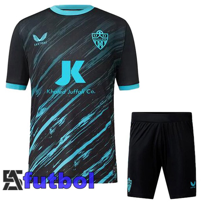 Camiseta UD Almeria Ninos Segunda Negro Azul 22/23