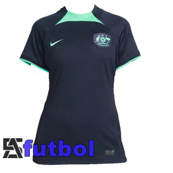 Camisetas De Futbol Australia Mujer Segunda Negro Copa Del Mundo 2022