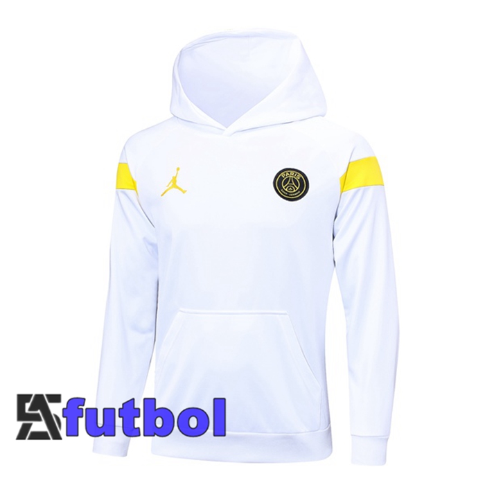 Sudadera De Entrenamiento Paris PSG Capuche Blanco 2023/2024