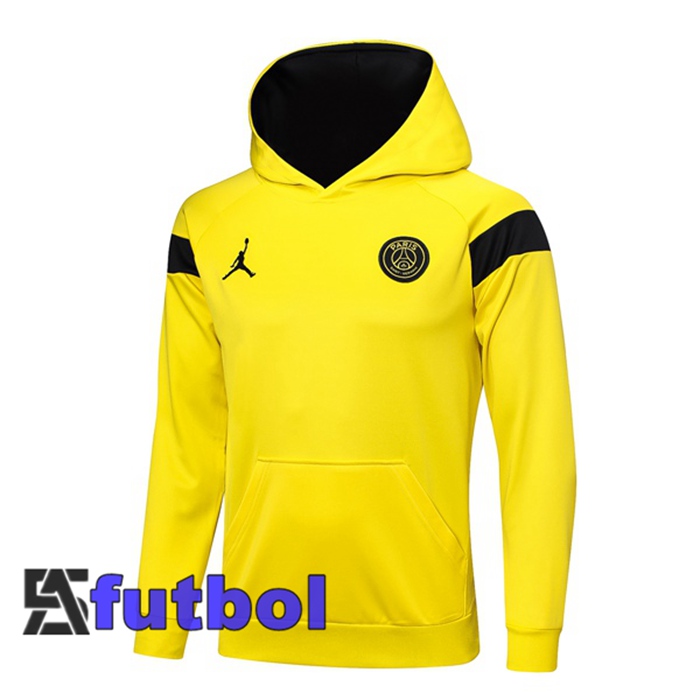 Sudadera De Entrenamiento Paris PSG Capuche Amarillo 2023/2024