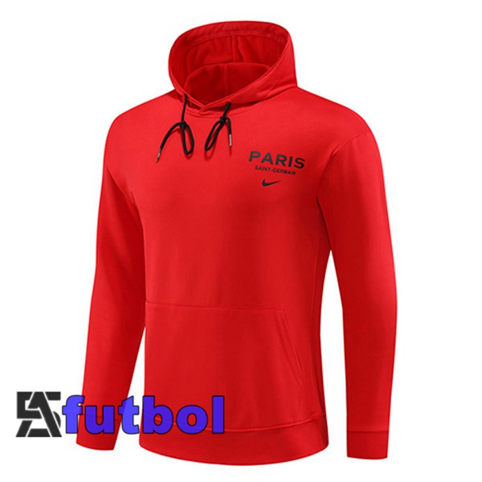 Sudadera De Entrenamiento Paris PSG Capuche Rojo 2023/2024
