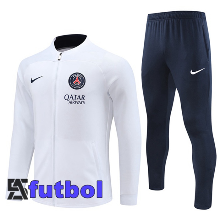 Chandal Equipos De Futbol - Chaqueta Paris PSG Blanco 2023/2024
