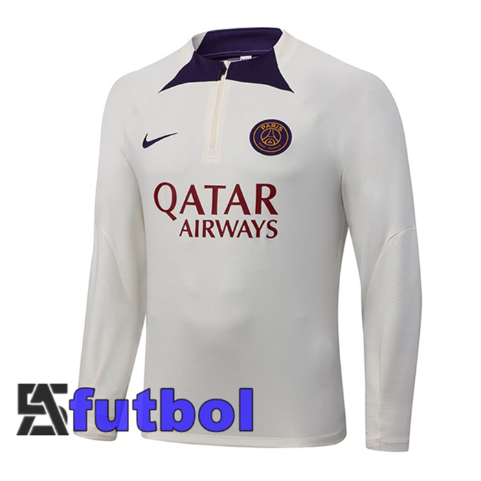 Sudadera De Entrenamiento Paris PSG Blanco 2023/2024