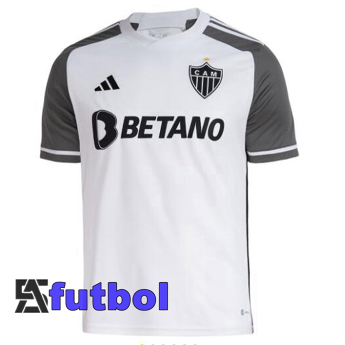 Camisetas De Futbol Atletico Mineiro Segunda Blanco Gris 2023/2024