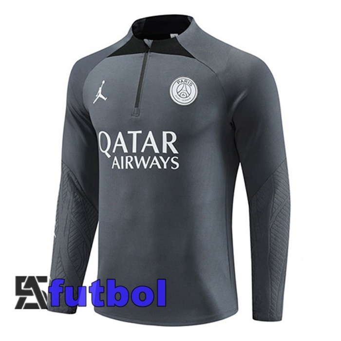 Sudadera De Entrenamiento JORDAN Paris PSG Gris 2023/2024