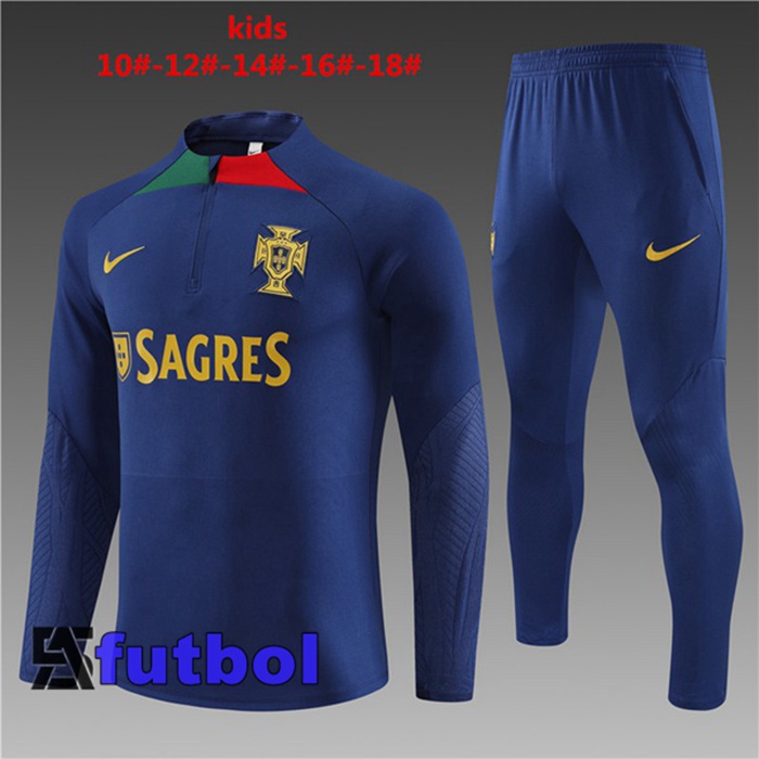 Chandal Equipos De Futbol Portugal Ninos Azul Real 2023/2024