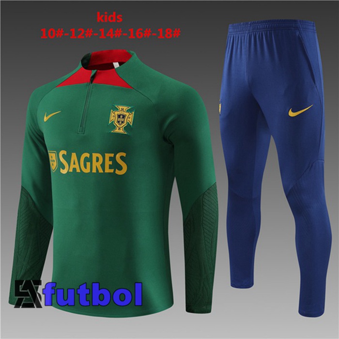 Chandal Equipos De Futbol Portugal Ninos Verde 2023/2024