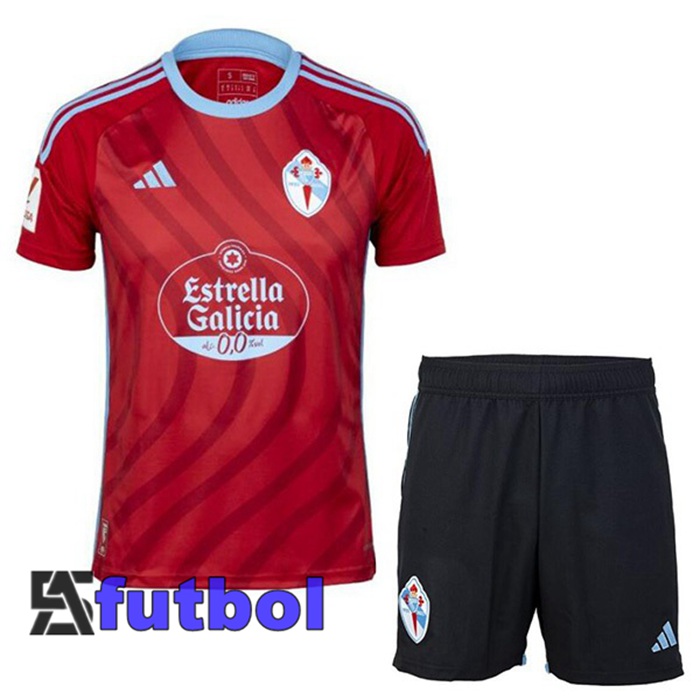 Camisetas De Futbol Celta Vigo Ninos Segunda Rojo 2023/2024