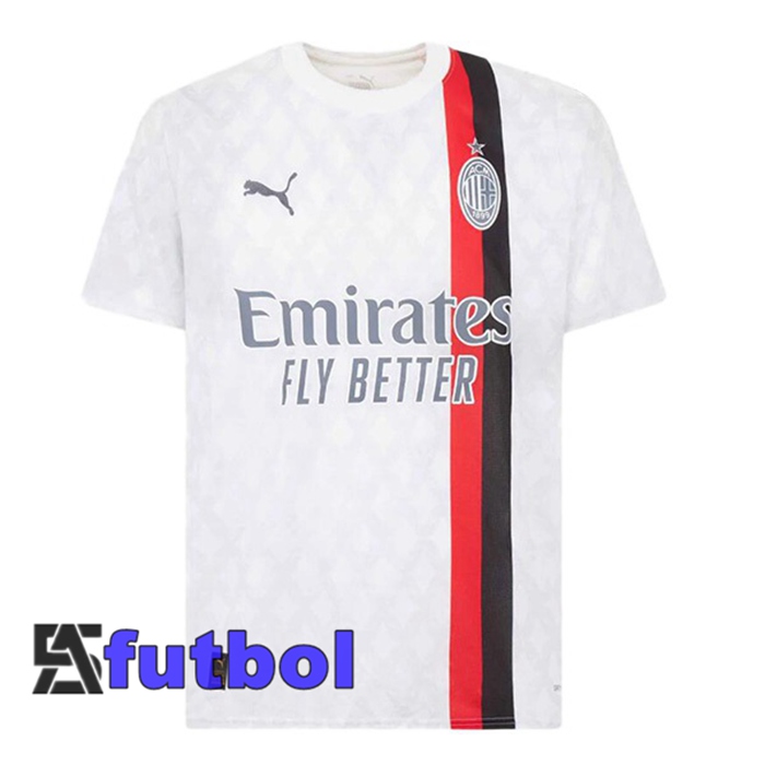 Camisetas De Futbol AC Milan Segunda Blanco 2023/2024
