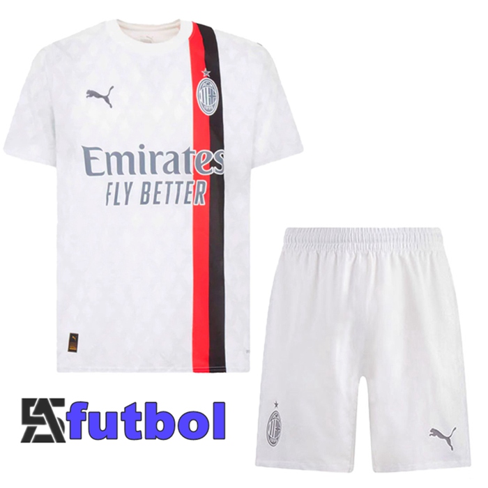 Camisetas De Futbol AC Milan Segunda + Cortos 2023/2024