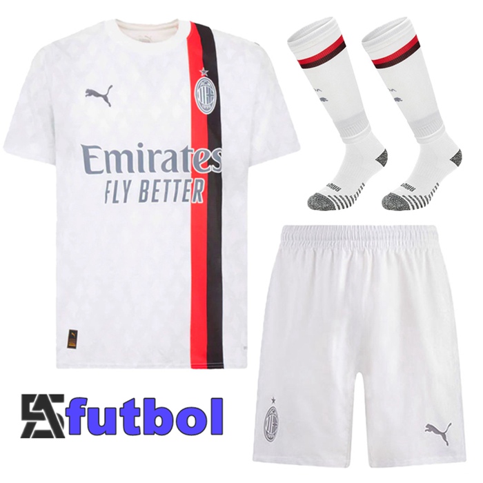 Camisetas De Futbol AC Milan Segunda (Cortos + Calcetines) 2023/2024