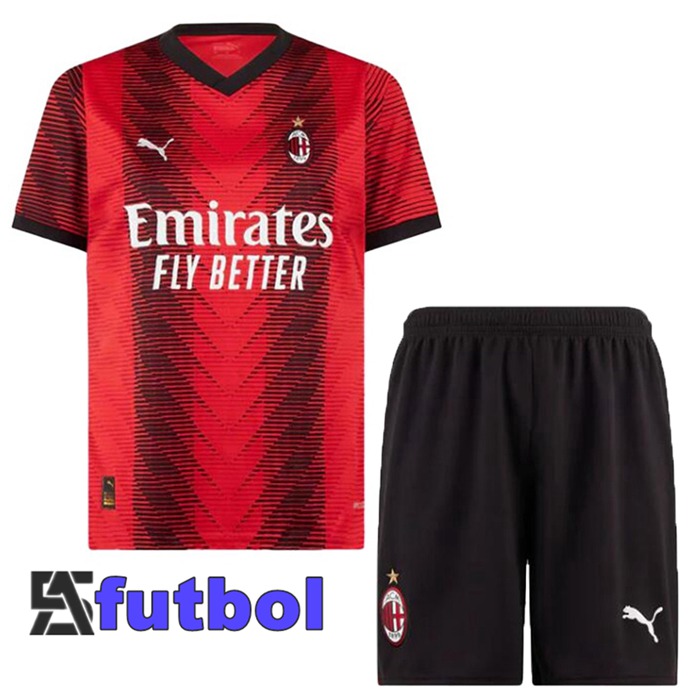 Camisetas De Futbol AC Milan Primera + Cortos 2023/2024