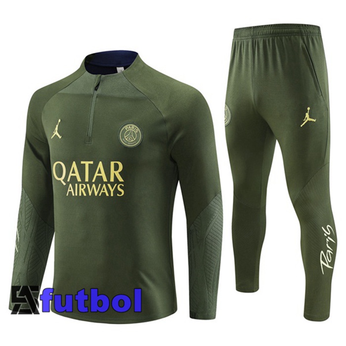 Chandal Equipos De Futbol JORDAN Paris PSG Verde 2023/2024