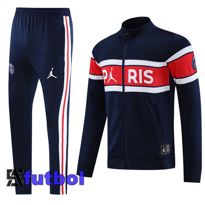 Chandal Equipos De Futbol - Chaqueta JORDAN Paris PSG Azul Real Rojo 2023/2024