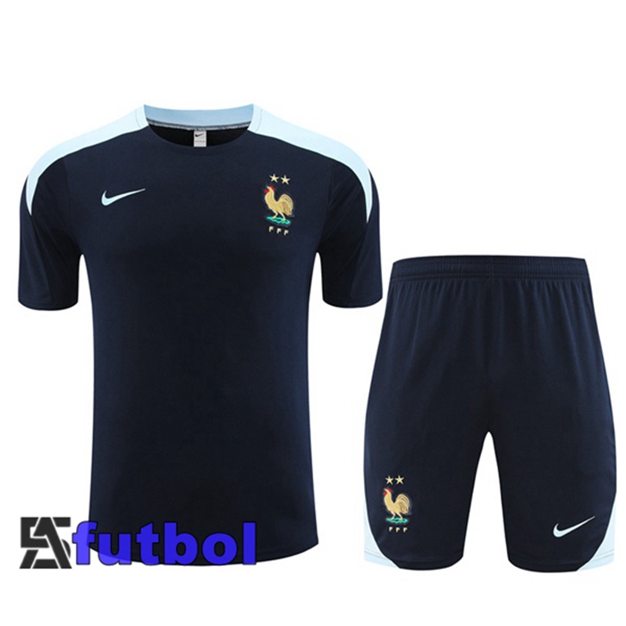 Camiseta Entrenamiento Francia + Cortos Azul Real 2023/2024