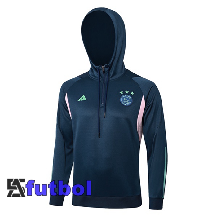 Sudadera De Entrenamiento Con Capucha AFC Ajax Blau Royal 2023/2024