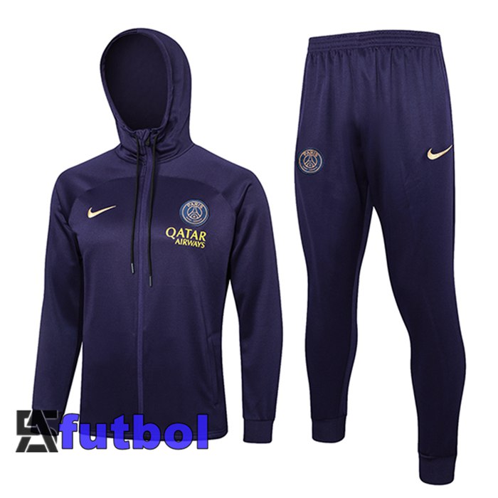 Chaqueta Con Capucha Rompevientos Chandal PSG Púrpura 2024/2025