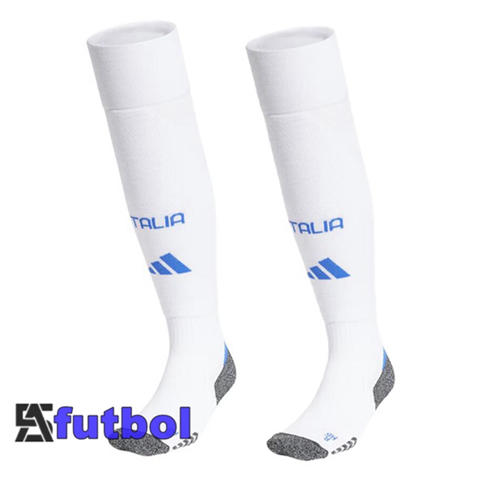 Calcetines De Futbol Italia Segunda Blanco 2024/2025