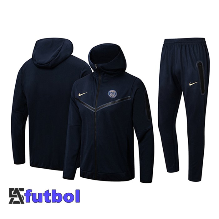 Chaqueta Con Capucha Chandal Rompevientos PSG Azul Oscuro 2024/2025