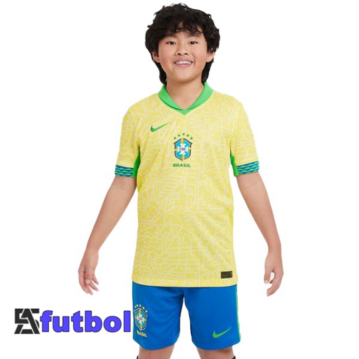 Camisetas De Futbol Brasil Ninos Primera Amarillo 2024/2025