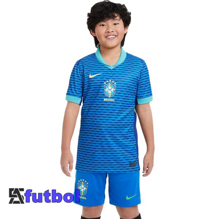 Camisetas De Futbol Brasil Ninos Segunda Azul 2024/2025