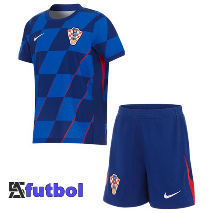 Camisetas De Futbol Croacia Ninos Segunda Azul 2024/2025