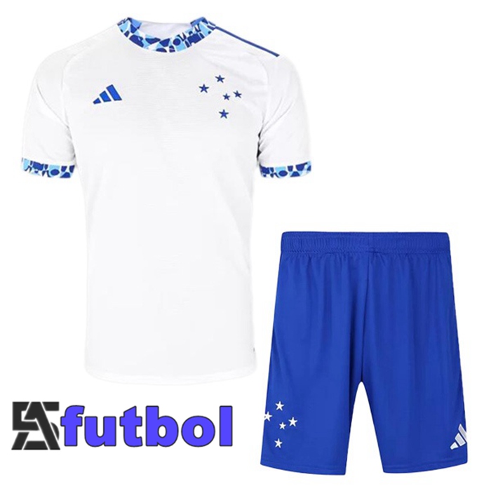 Camisetas De Futbol Cruzeiro EC Ninos Segunda Blanco 2024/2025