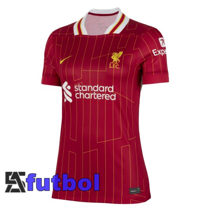 Camisetas De Futbol FC Liverpool Mujer Primera Rojo 2024/2025