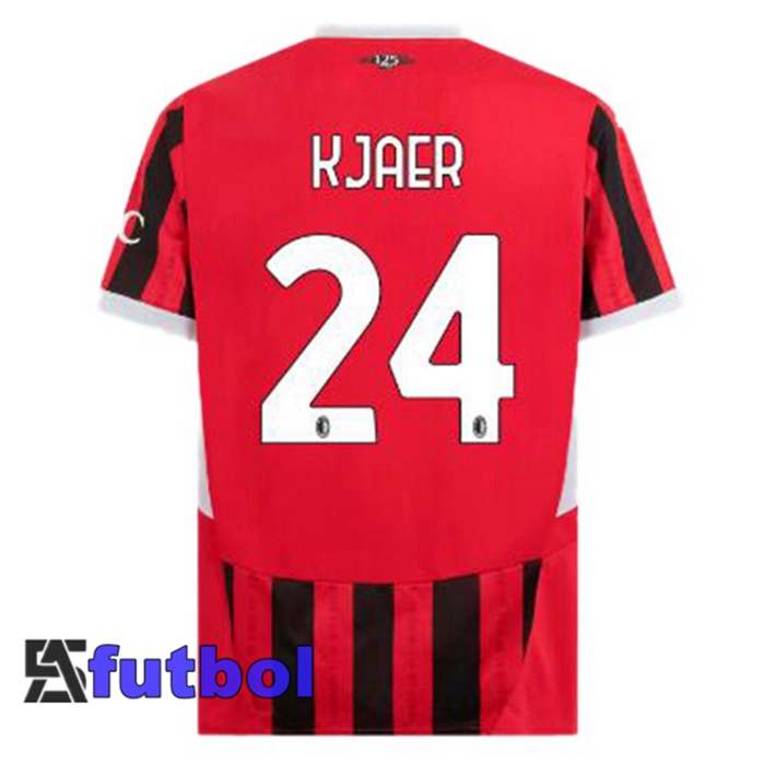 Camisetas De Futbol AC Milan (Kjaer 24) Primera Rojo Negro 2024/2025