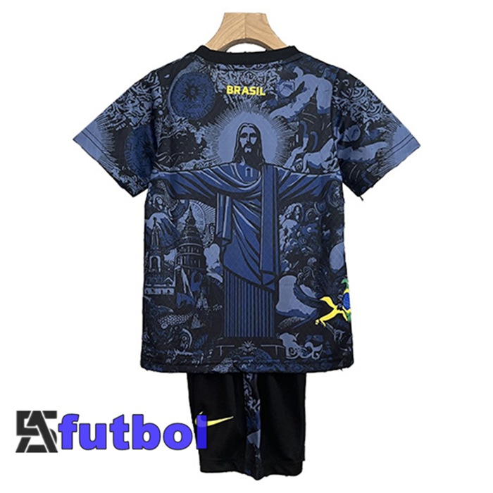 Camisetas De Futbol Brasil Ninos Edición Especial Azul Marino 2024/2025