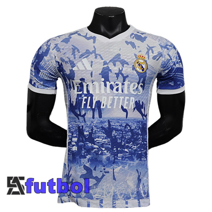 Camisetas De Futbol Real Madrid Edición Especial Azul/Blanco 2024/2025