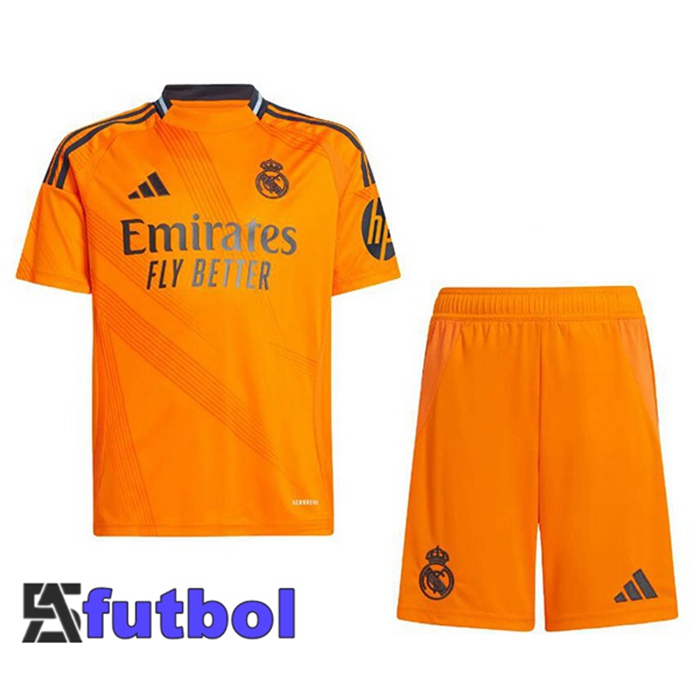 Camisetas De Futbol Real Madrid Ninos Segunda Naranja 2024/2025