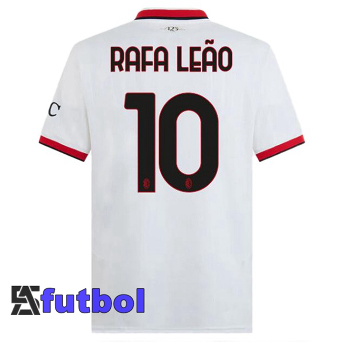 Camisetas De Futbol AC Milan (Rafa Leão 10) Segunda Blanco 2024/2025