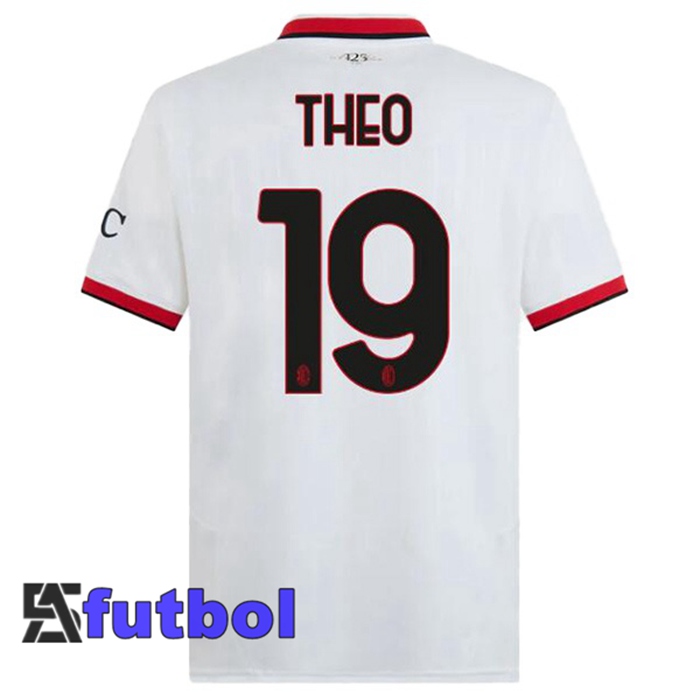 Camisetas De Futbol AC Milan (THEO 19) Segunda Blanco 2024/2025