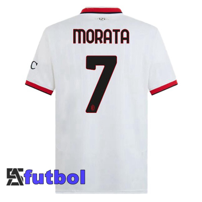 Camisetas De Futbol AC Milan (Morata 7) Segunda Blanco 2024/2025