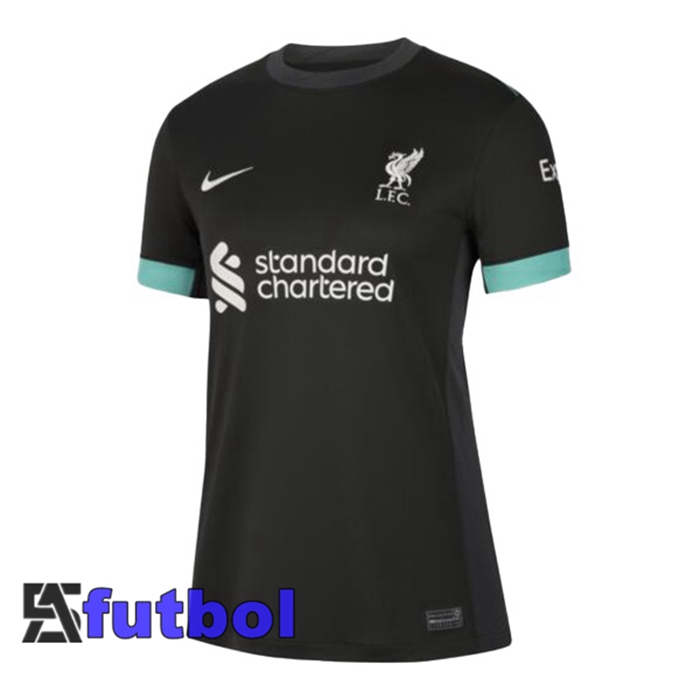 Camisetas De Futbol FC Liverpool Mujer Segunda Negro 2024/2025