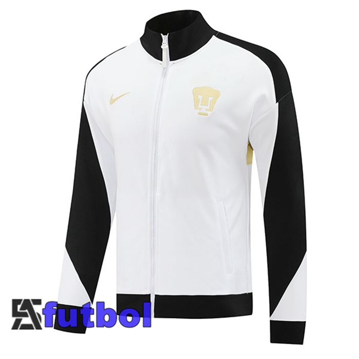 Chaquetas Futbol Pumas UNAM Blanco 2024/2025