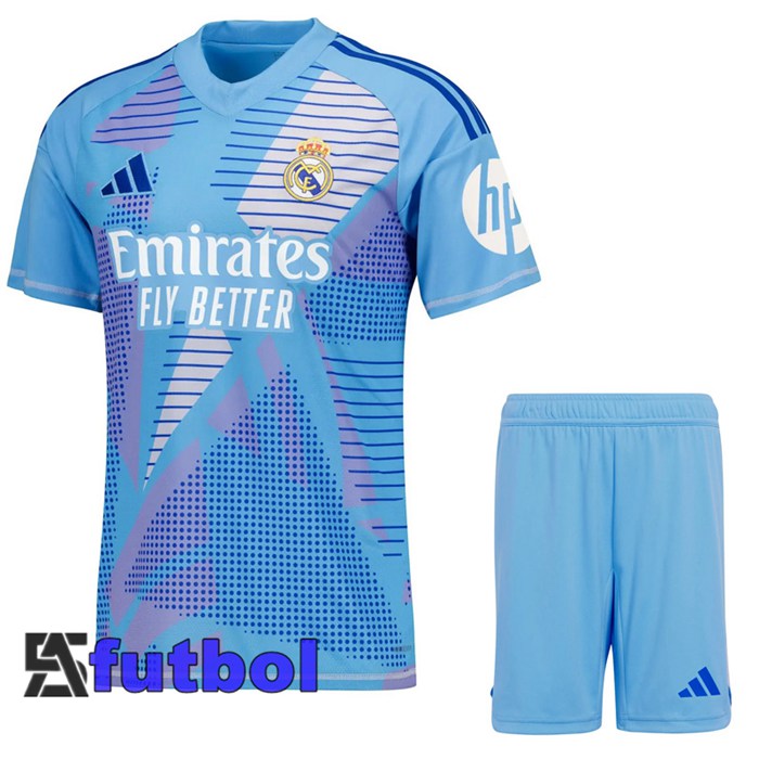 Camisetas De Futbol Real Madrid Portero Azul + Cortos 2024/2025