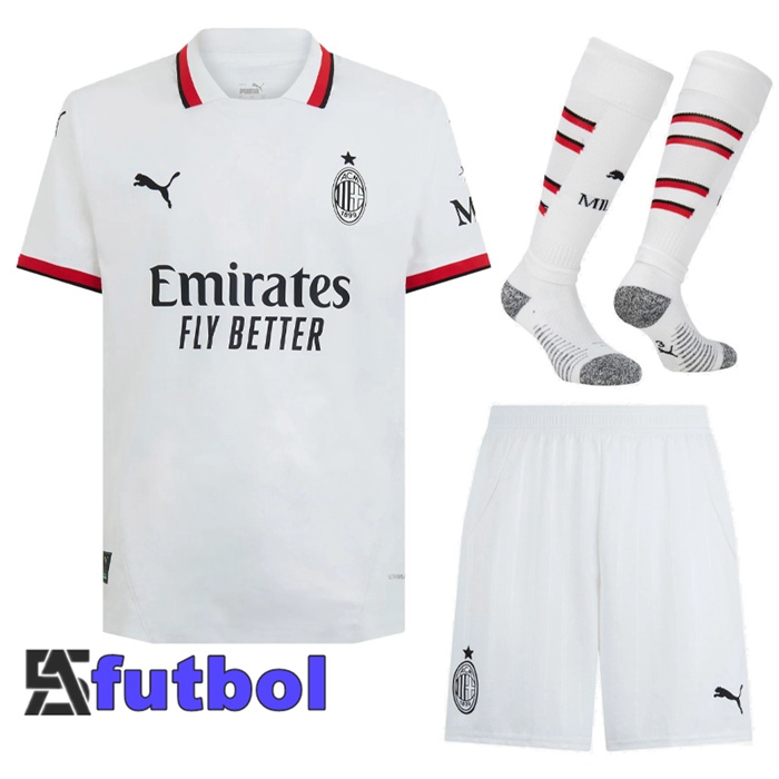 Camisetas De Futbol AC Milan Segunda (Cortos + Calcetines) 2024/2025