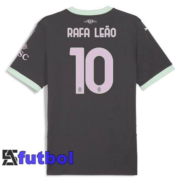 Camisetas De Futbol AC Milan (Rafa Leão 10) Tercera Negro 2024/2025