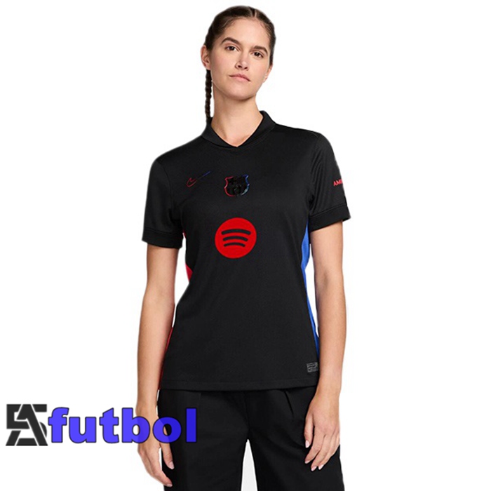 Camisetas De Futbol FC Barcelona Mujer Segunda Negro 2024/2025