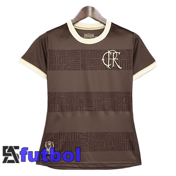 Camisetas De Futbol Flamengo Mujer Edición Especial Marrón 2024/2025