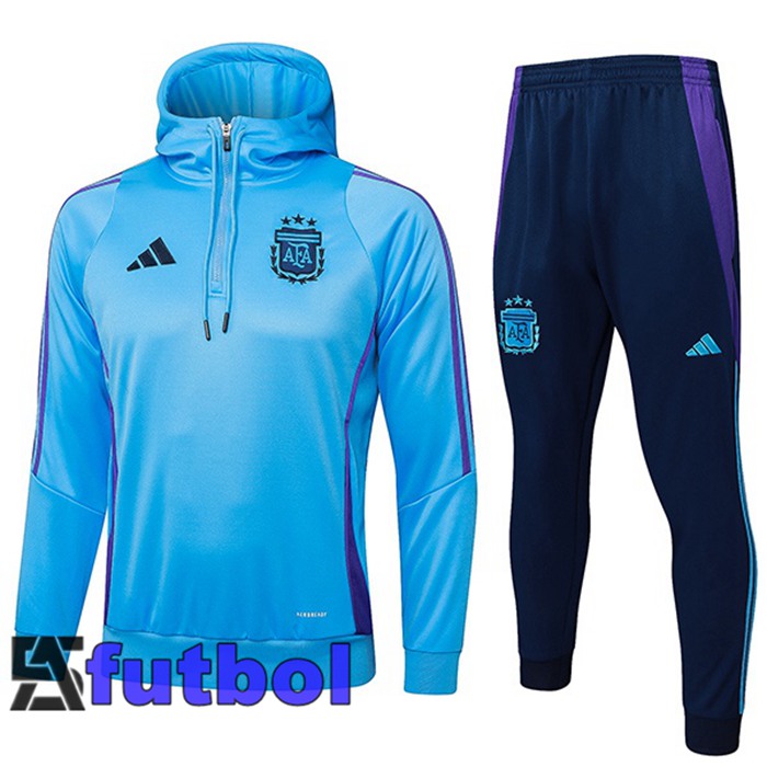 Chandal Futbol - Sudadera Con Capucha Argentina Azul 2024/2025